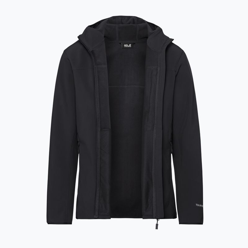 Vėjo nepraleidžianti vyriška striukė Jack Wolfskin Wild Winds Hooded black 10