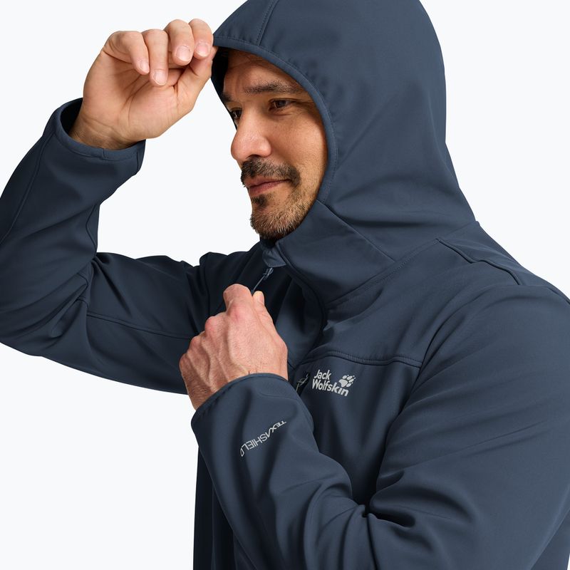 Vėjo nepraleidžianti vyriška striukė Jack Wolfskin Wild Winds Hooded midnight sky 4
