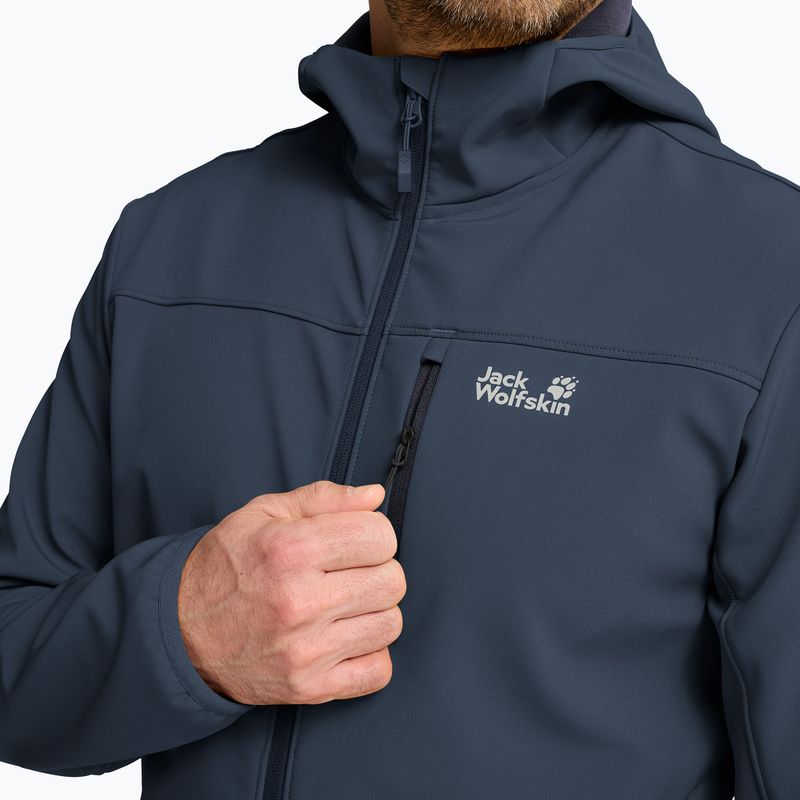 Vėjo nepraleidžianti vyriška striukė Jack Wolfskin Wild Winds Hooded midnight sky 5
