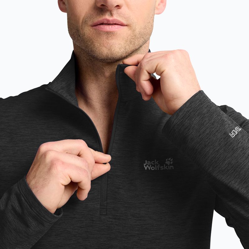 Vyriškas flisinis džemperis Jack Wolfskin Trail Half Zip black 3