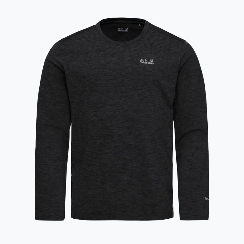 Vyriški žygio marškinėliai ilgomis rankovėmis Jack Wolfskin Trail black 5