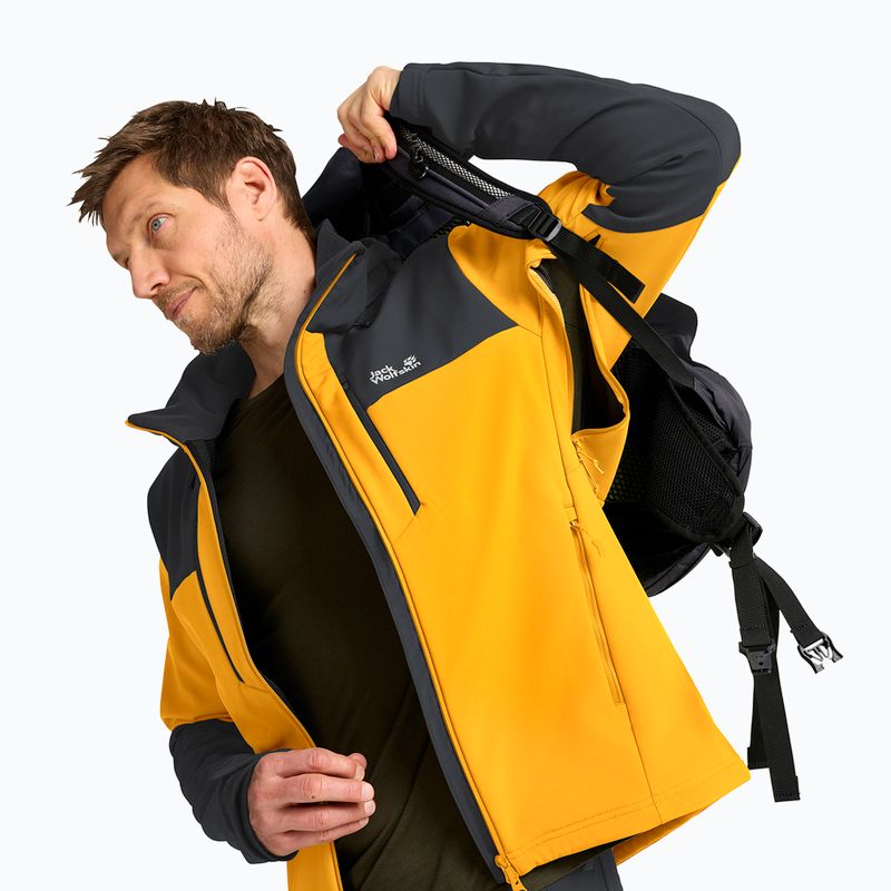 Vėjo nepraleidžianti vyriška striukė Jack Wolfskin Jasper burly yellow jw 4