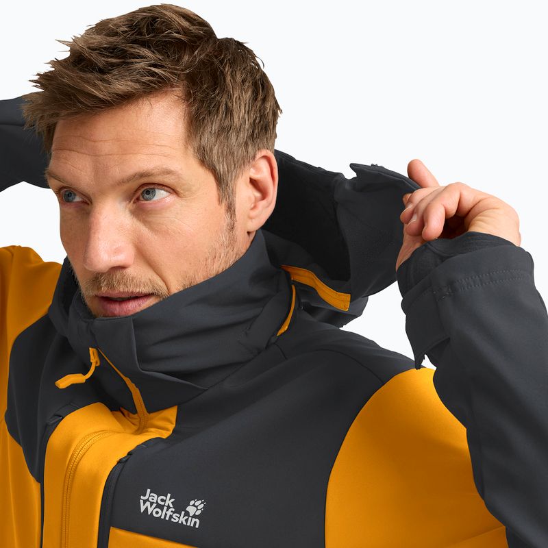 Vėjo nepraleidžianti vyriška striukė Jack Wolfskin Jasper burly yellow jw 6