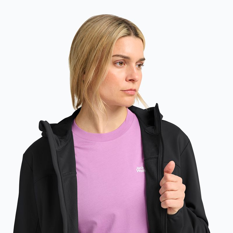 Moteriška softshell striukė Jack Wolfskin Windhain 2 Hoody black 5