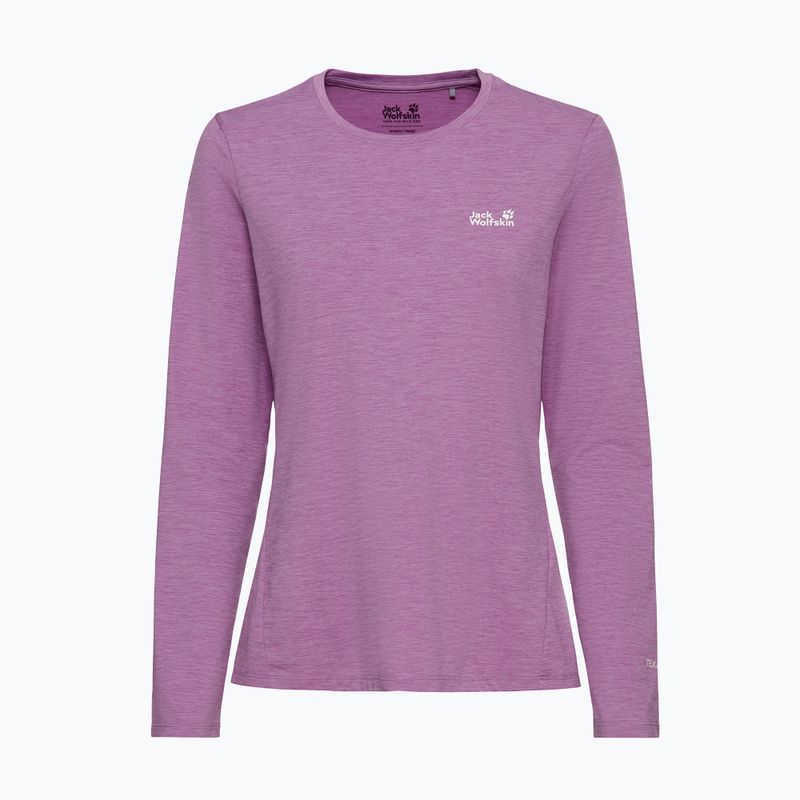 Moteriški žygio marškinėliai ilgomis rankovėmis Jack Wolfskin Trail vivid orchid 4