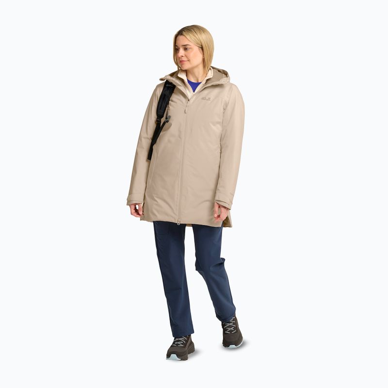 Moteriškas lietaus paltas Jack Wolfskin Heidelstein 2 Ins oyster 2
