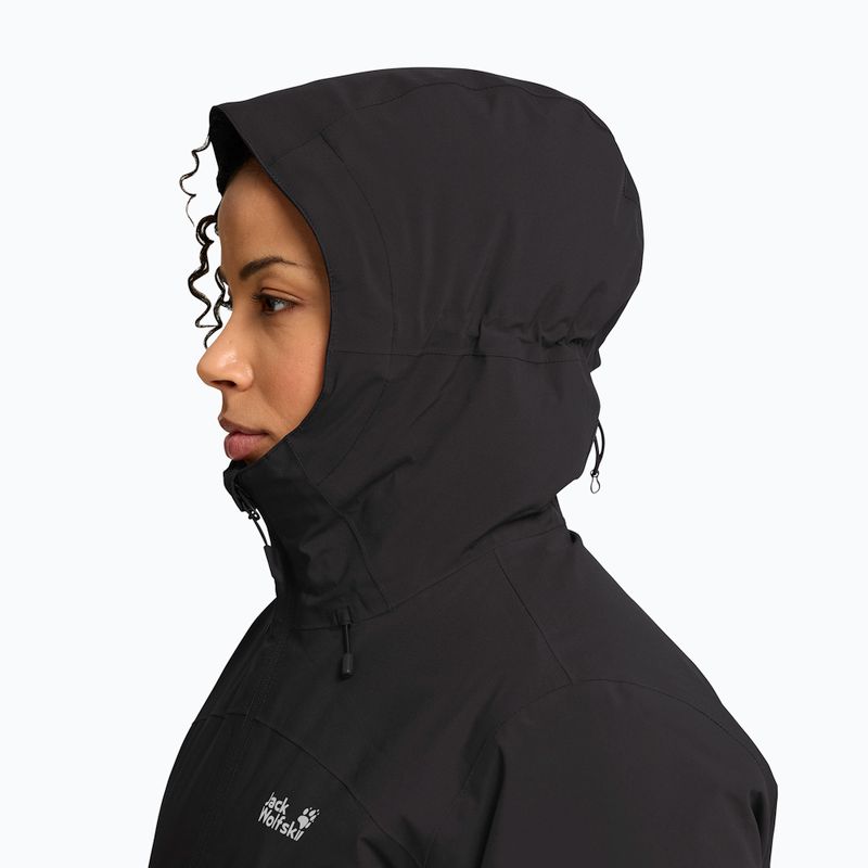Moteriškas lietaus paltas Jack Wolfskin Heidelstein 2 Ins black 4