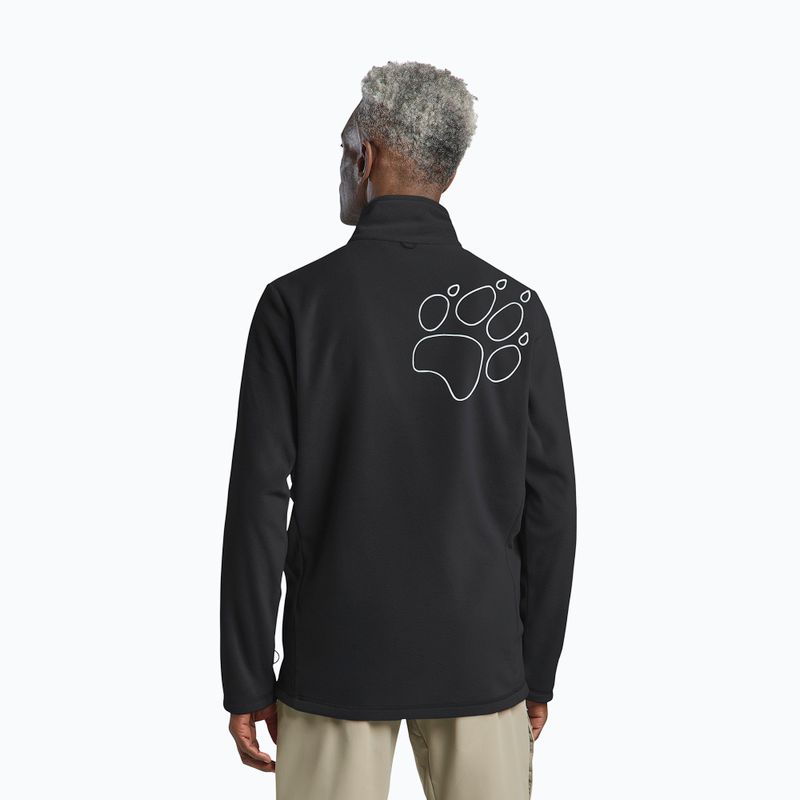 Vyriškas flisinis džemperis Jack Wolfskin Wild Rebel 200 Full Zip paw black 3