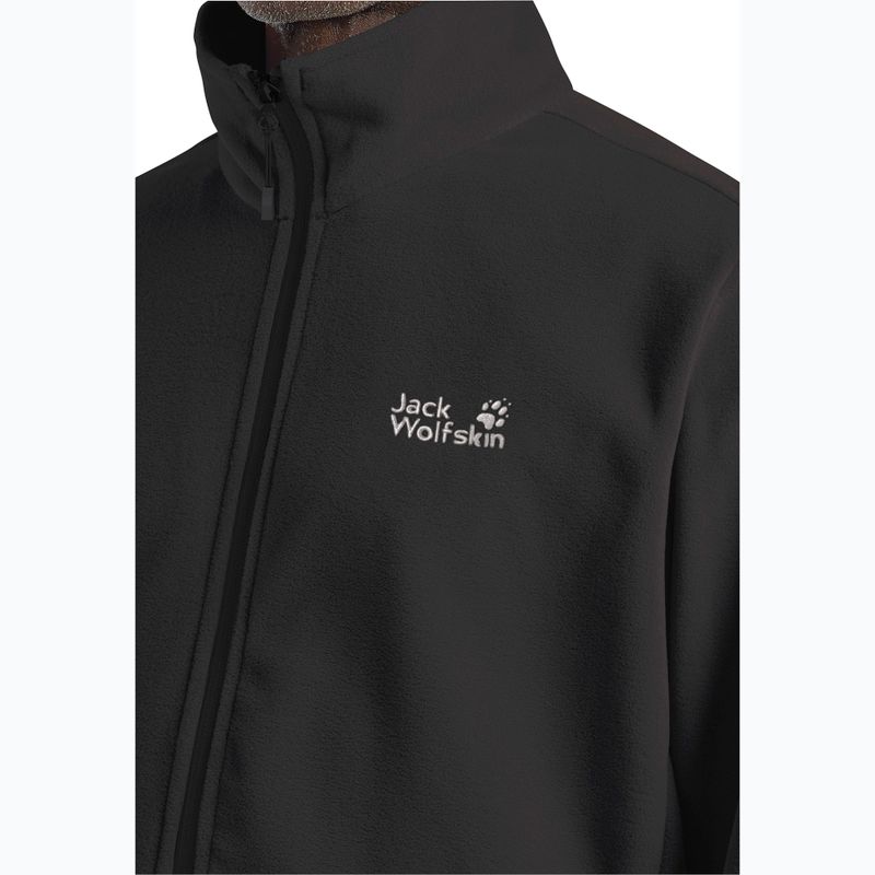 Vyriškas flisinis džemperis Jack Wolfskin Wild Rebel 200 Full Zip paw black 4