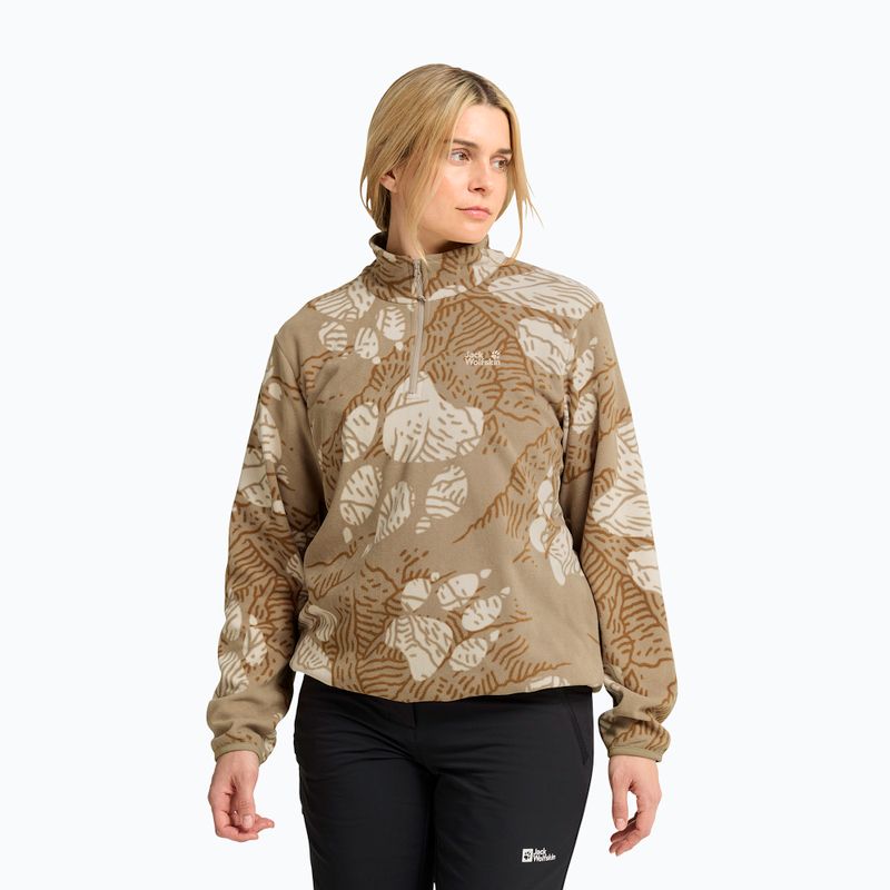 Moteriškas flisinis džemperis Jack Wolfskin Paw Era 100 Orint Half Zip paw hazel wood