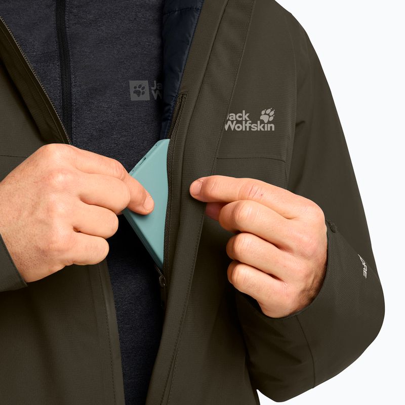 Vyriška pašiltinta striukė Jack Wolfskin Wisper Ins obsidian moss 4