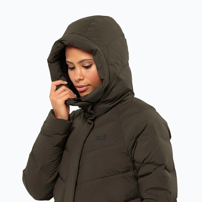 Moteriškas pūstas paltas Jack Wolfskin Marienplatz Coat obsidian moss 3