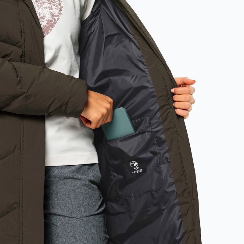 Moteriškas pūstas paltas Jack Wolfskin Marienplatz Coat obsidian moss 5