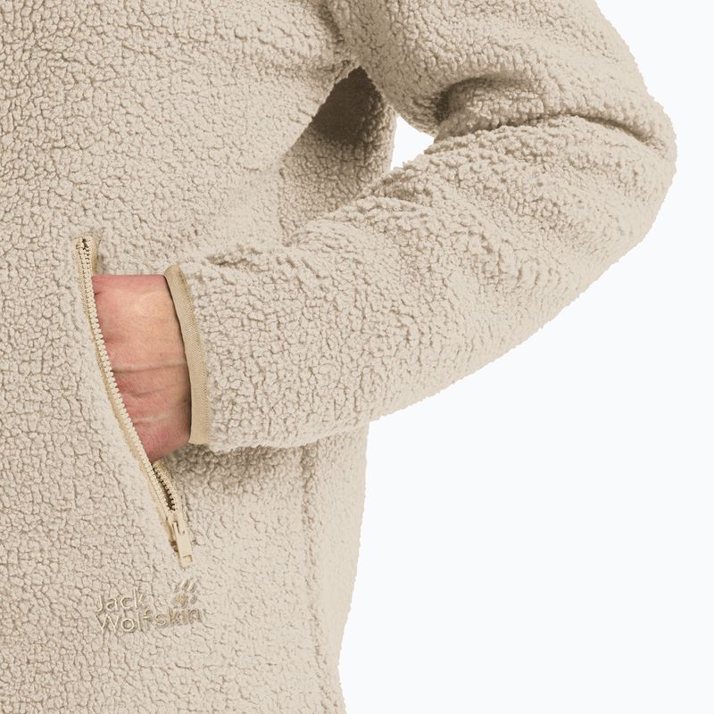 Moteriškas flisinis džemperis Jack Wolfskin High Curl Coat oyster 4