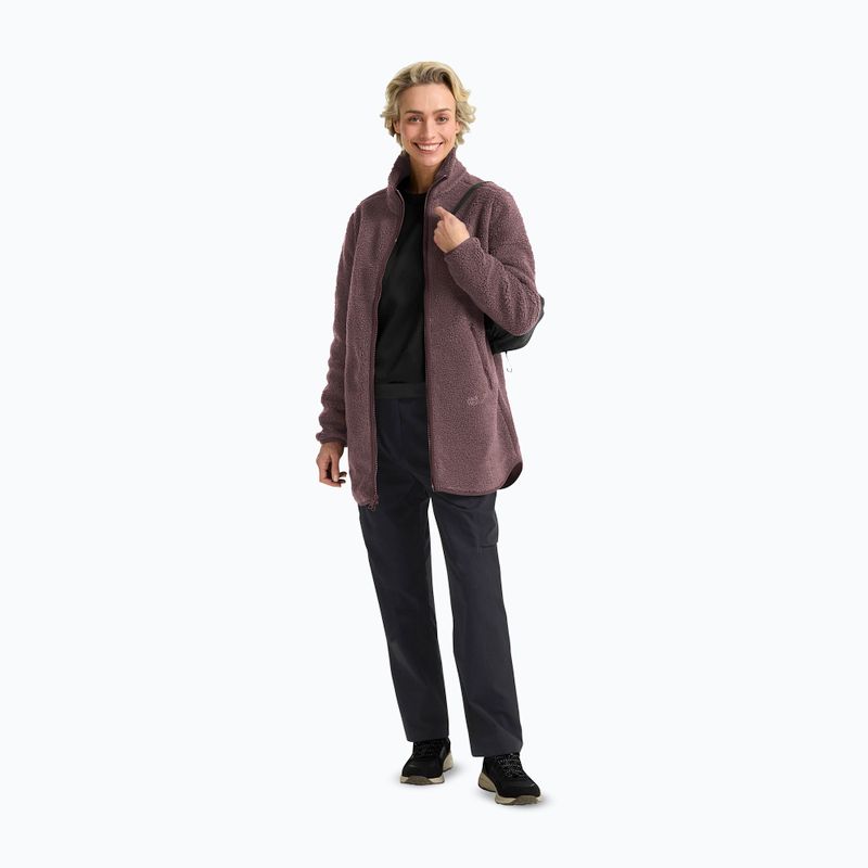 Moteriškas flisinis džemperis Jack Wolfskin High Curl Coat sheer plum 2