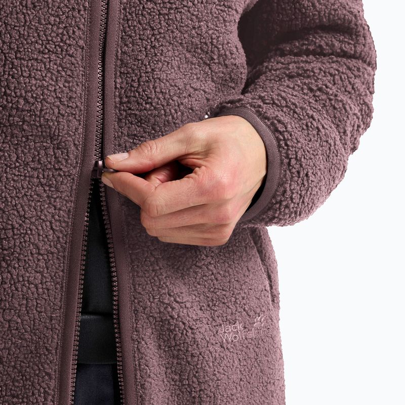 Moteriškas flisinis džemperis Jack Wolfskin High Curl Coat sheer plum 5
