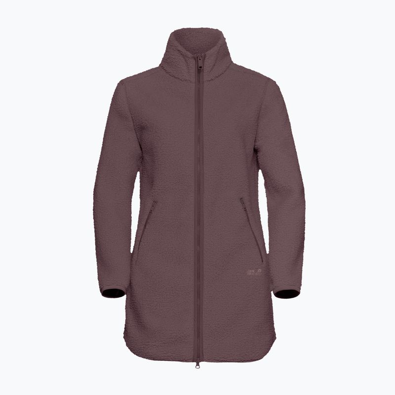 Moteriškas flisinis džemperis Jack Wolfskin High Curl Coat sheer plum 7
