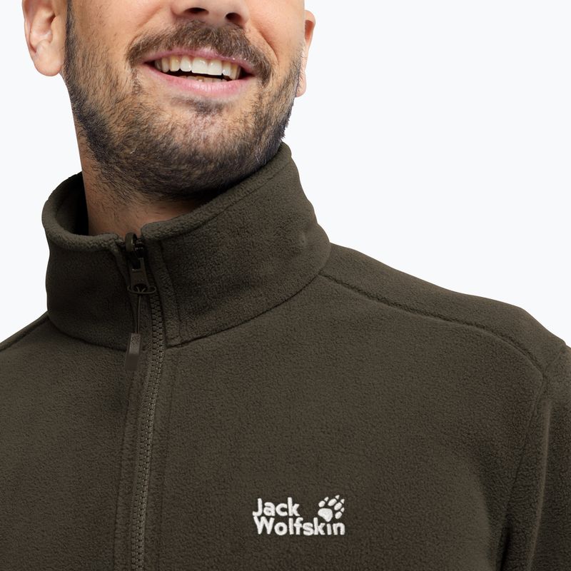 Vyriškas flisinis džemperis Jack Wolfskin Taunus 200 Full Zip obsidian moss 4