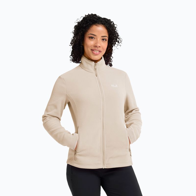 Moteriškas flisinis džemperis Jack Wolfskin Taunus 100 Full Zip oyster