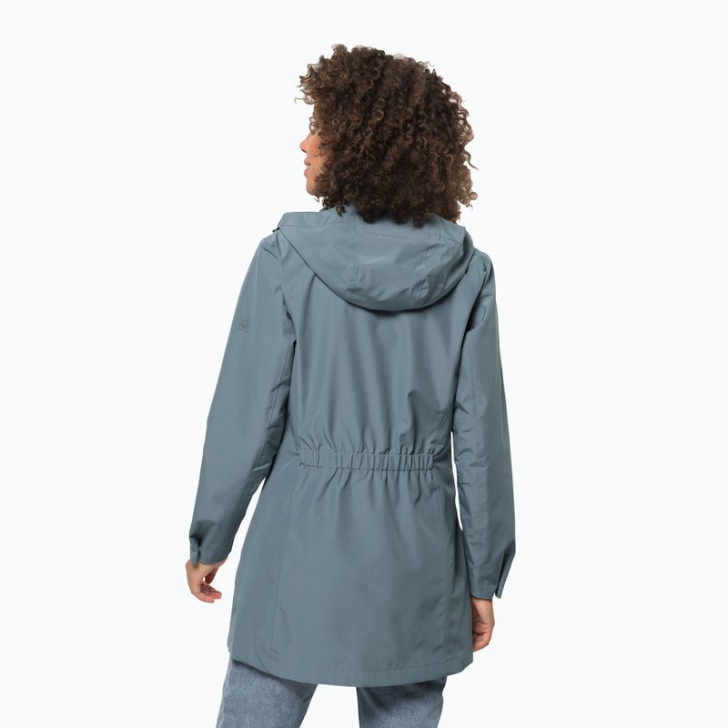 Jack Wolfskin Cape York Paradise pilka moteriška mackintosh 1111244_6167 2