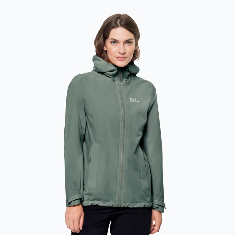 Jack Wolfskin moteriška hardshell striukė Pack & Go Shell žalia 1111514_4311
