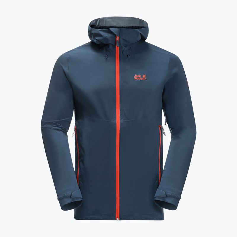 Jack Wolfskin vyriška Highest Peak 2.5L striukė nuo lietaus tamsiai mėlyna 1114961_1383 7