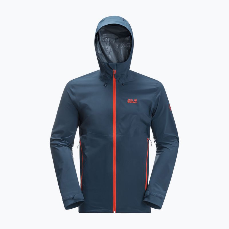 Jack Wolfskin vyriška Highest Peak 2.5L striukė nuo lietaus tamsiai mėlyna 1114961_1383 8