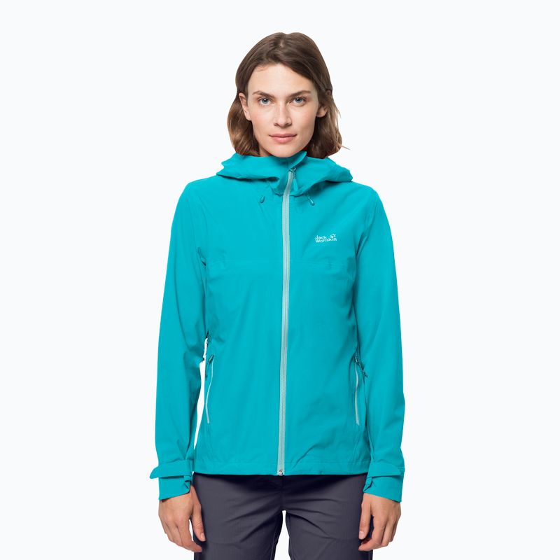 Jack Wolfskin moteriška hardshell striukė Highest Peak 2.5L blue 1115111_1621