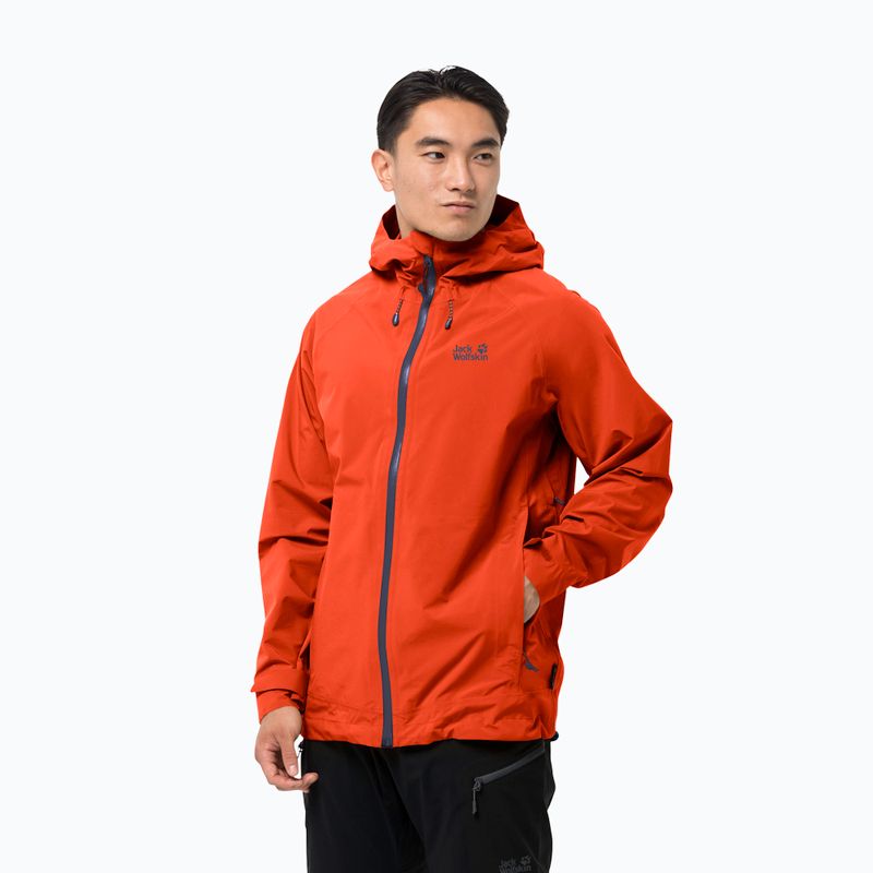 Jack Wolfskin vyriška hardshello striukė Highest Peak orange 1115131_3017