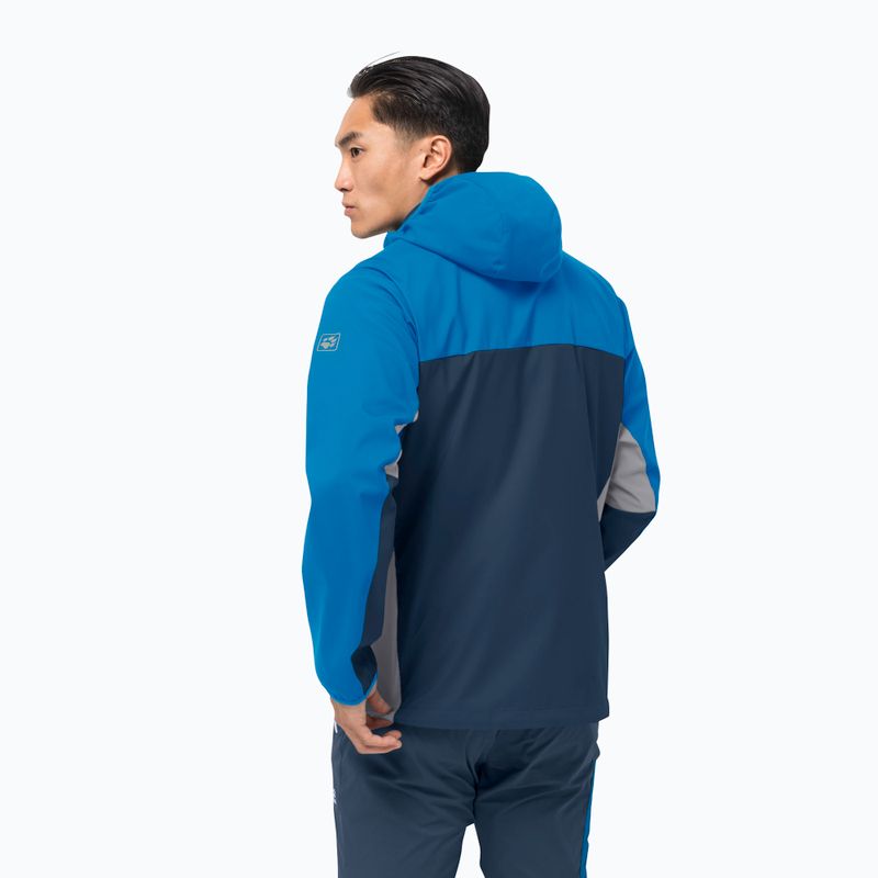 Jack Wolfskin Eagle Peak II vyriška softshell striukė mėlyna 1306911_1361 2