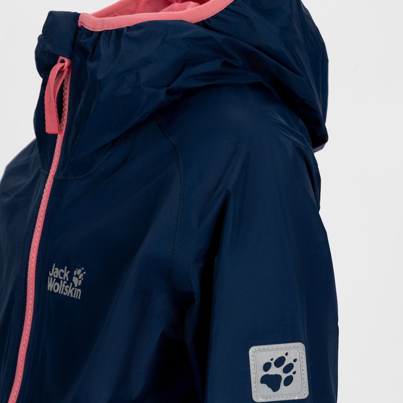 Jack Wolfskin Rainy Days vaikiška striukė nuo lietaus tamsiai mėlyna 1604815_1024 4