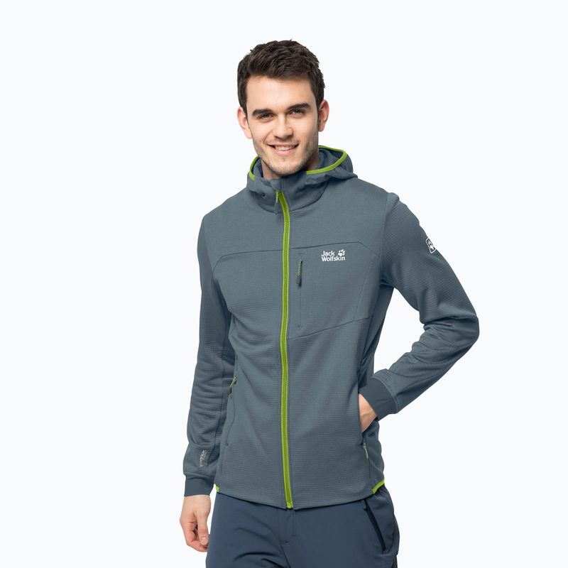 Jack Wolfskin vyriškas Hydro Grid vilnonis džemperis pilkas 1710001_6098