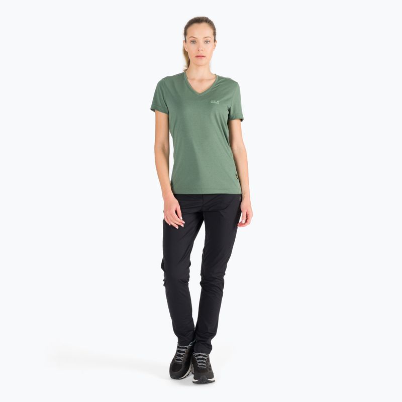 Jack Wolfskin moteriški trekingo marškinėliai Crosstrail green 1801692_4311 6