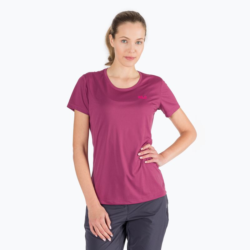 Jack Wolfskin moteriški trekingo marškinėliai Tech purple 1807121_2094