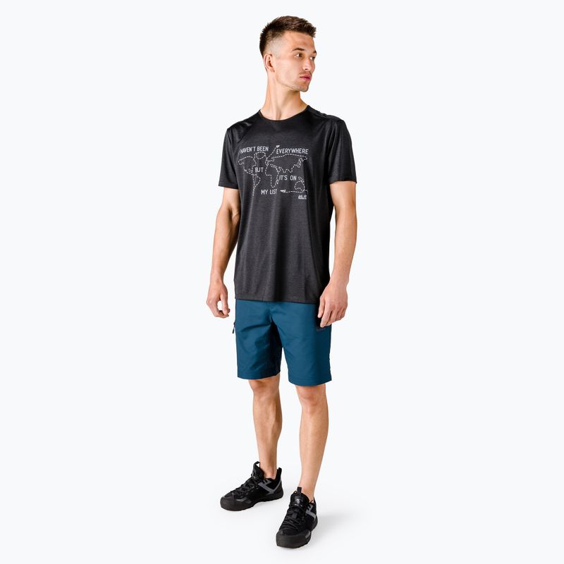 Jack Wolfskin vyriški trekingo marškinėliai Pack & Go Travel black 1808551_6000 2