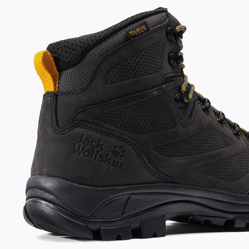 Jack Wolfskin vyriški trekingo batai Rebellion Texapore Mid black 4051171 9