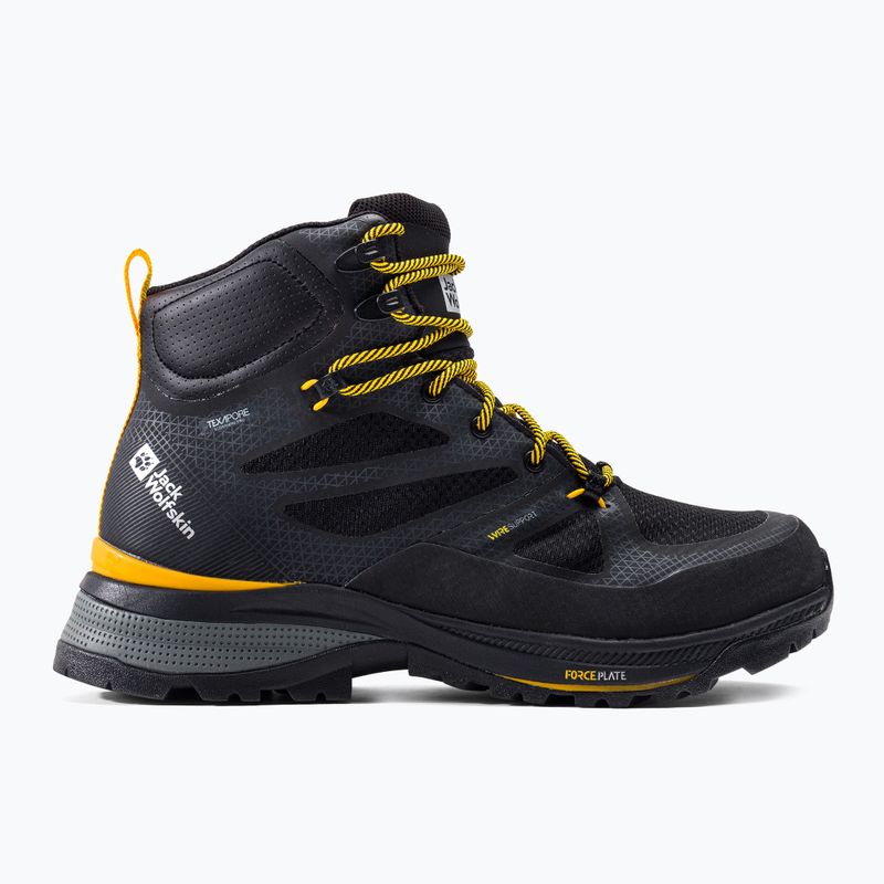 Jack Wolfskin vyriški Force Striker Texapore Mid trekingo batai black/burly yellow xt 4038823 2
