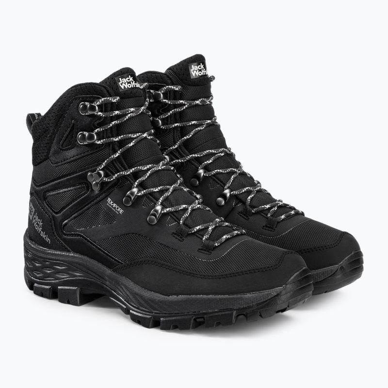 Jack Wolfskin vyriški trekingo batai Rebellion Guide Texapore Mid black 4053791 5