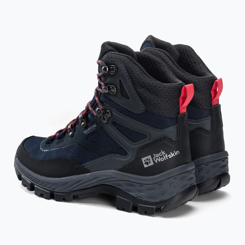 Jack Wolfskin moteriški trekingo batai Rebellion Guide Texapore Mid black-blue 4053801 3