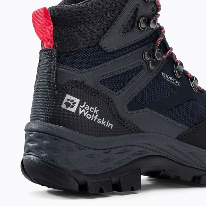 Jack Wolfskin moteriški trekingo batai Rebellion Guide Texapore Mid black-blue 4053801 8