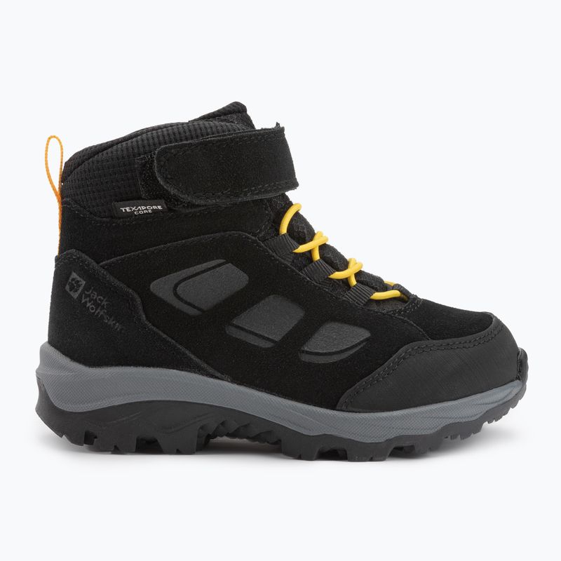 Jack Wolfskin Vojo Lt Texapore Mid vaikiški trekingo batai juodi 4054021 2