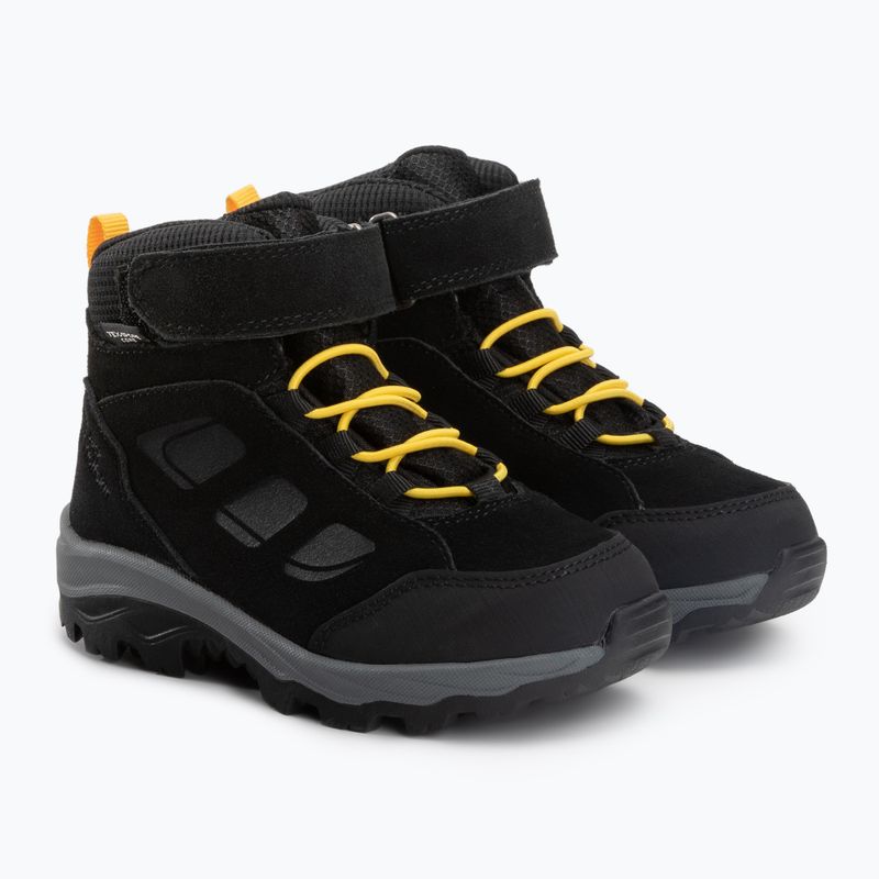 Jack Wolfskin Vojo Lt Texapore Mid vaikiški trekingo batai juodi 4054021 4