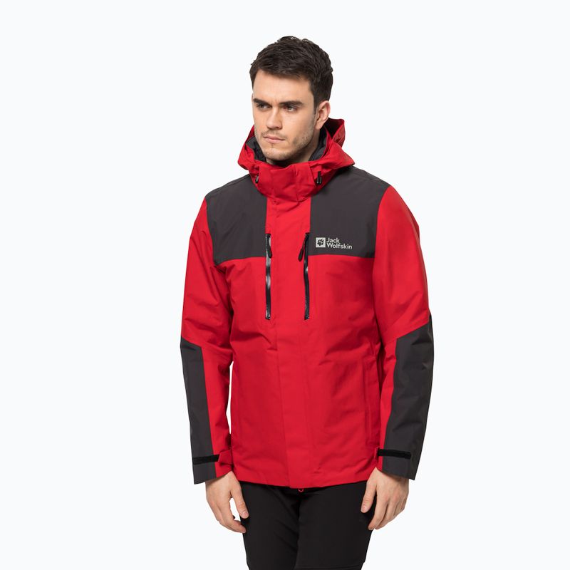 Jack Wolfskin vyriška striukė nuo lietaus Jasper raudona 1115261_2206_002 5