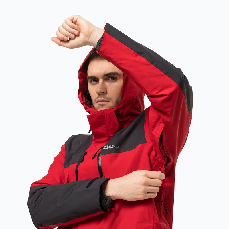Jack Wolfskin vyriška striukė nuo lietaus Jasper raudona 1115261_2206_002 7