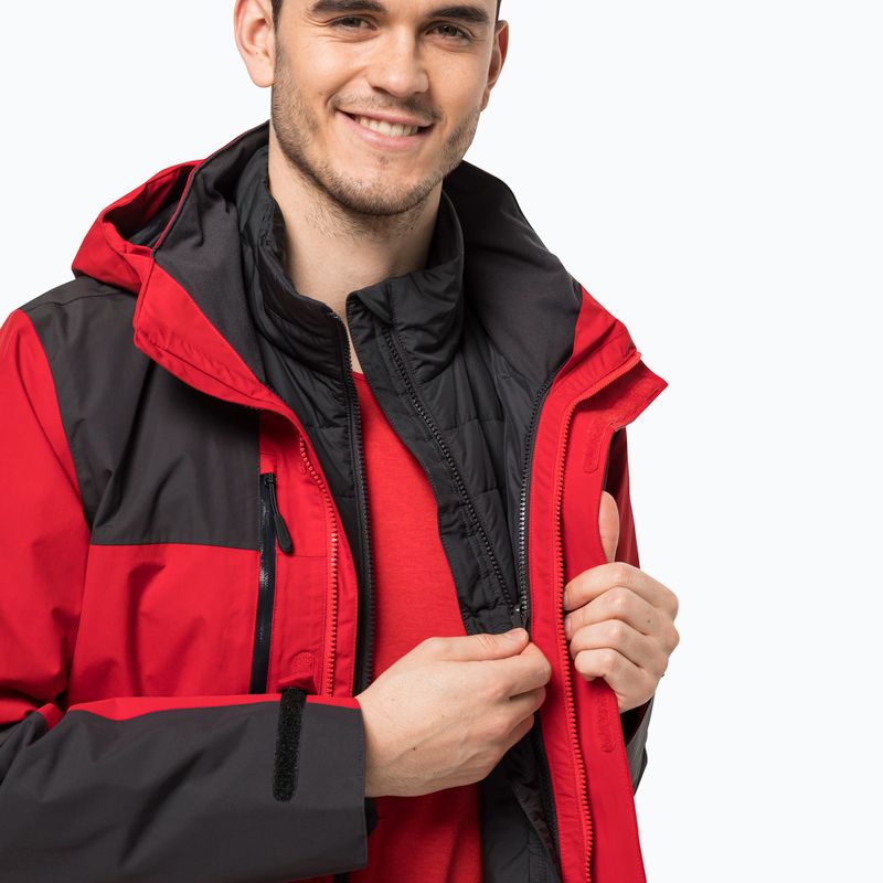 Jack Wolfskin vyriška striukė nuo lietaus Jasper raudona 1115261_2206_002 8