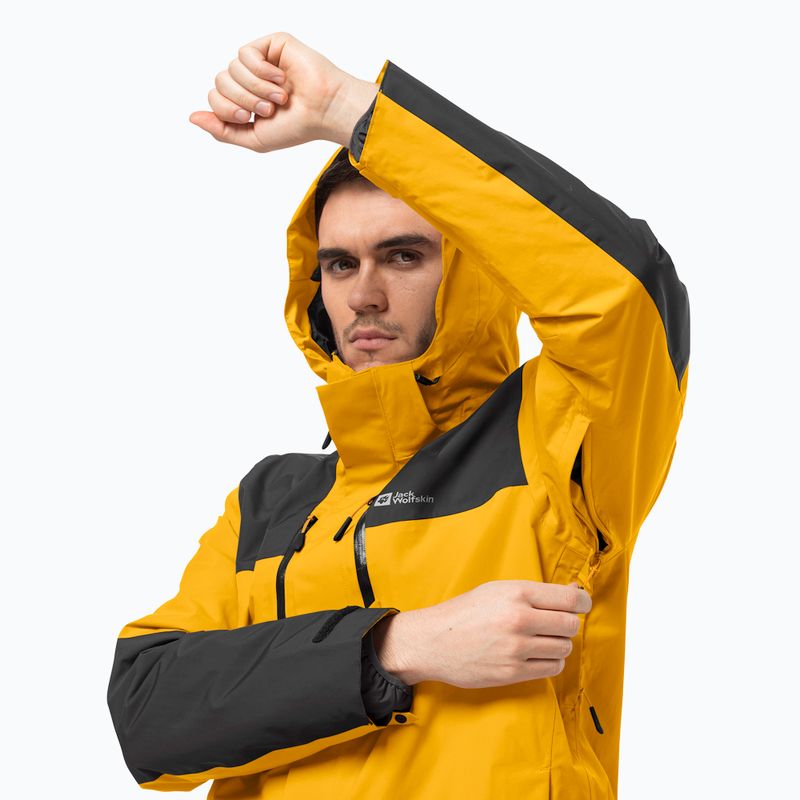 Jack Wolfskin vyriška striukė nuo lietaus Jasper, geltona 1115261_3802_002 7