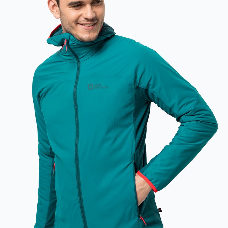 Jack Wolfskin vyriška slidinėjimo striukė Alpspitze Ins Hoody žalia 1206781_1124