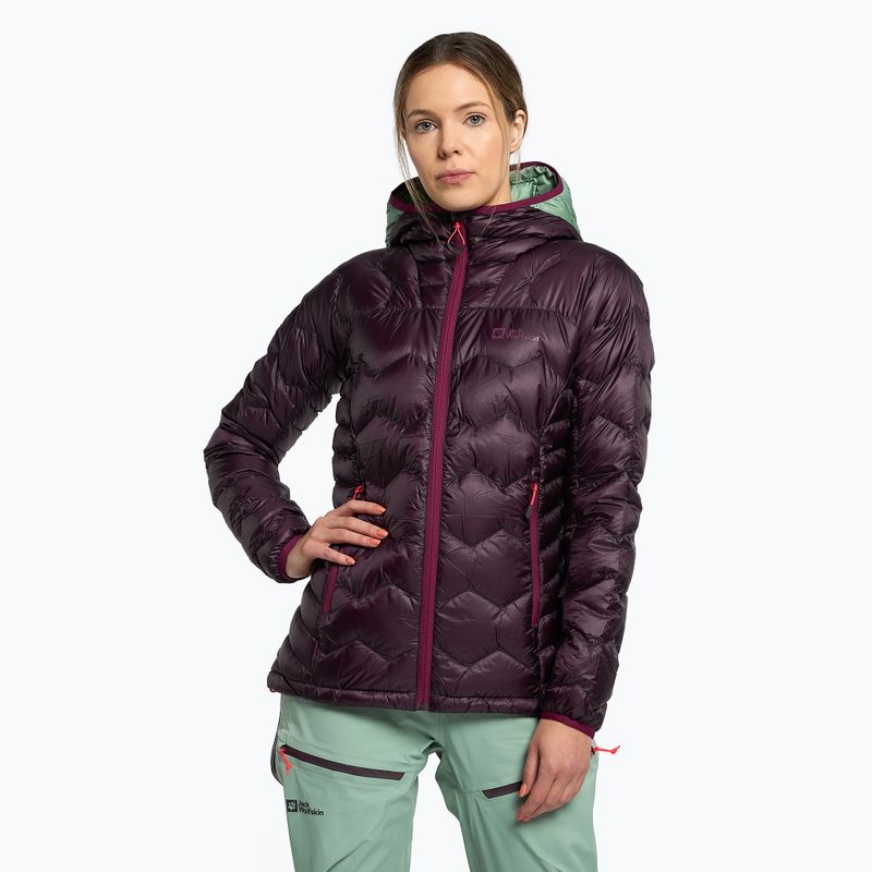 Jack Wolfskin moteriška slidinėjimo striukė Alpspitze Down Hoody violetinė 1206791_2042
