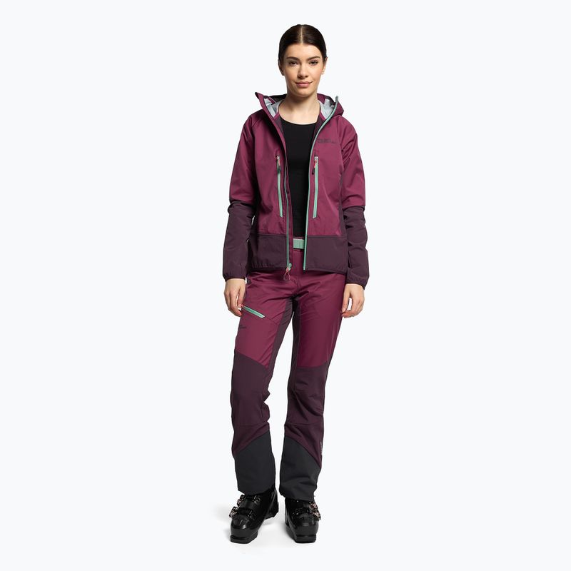 Jack Wolfskin Alpspitze Hoody moteriška slidinėjimo striukė violetinė 1307391_1014 2