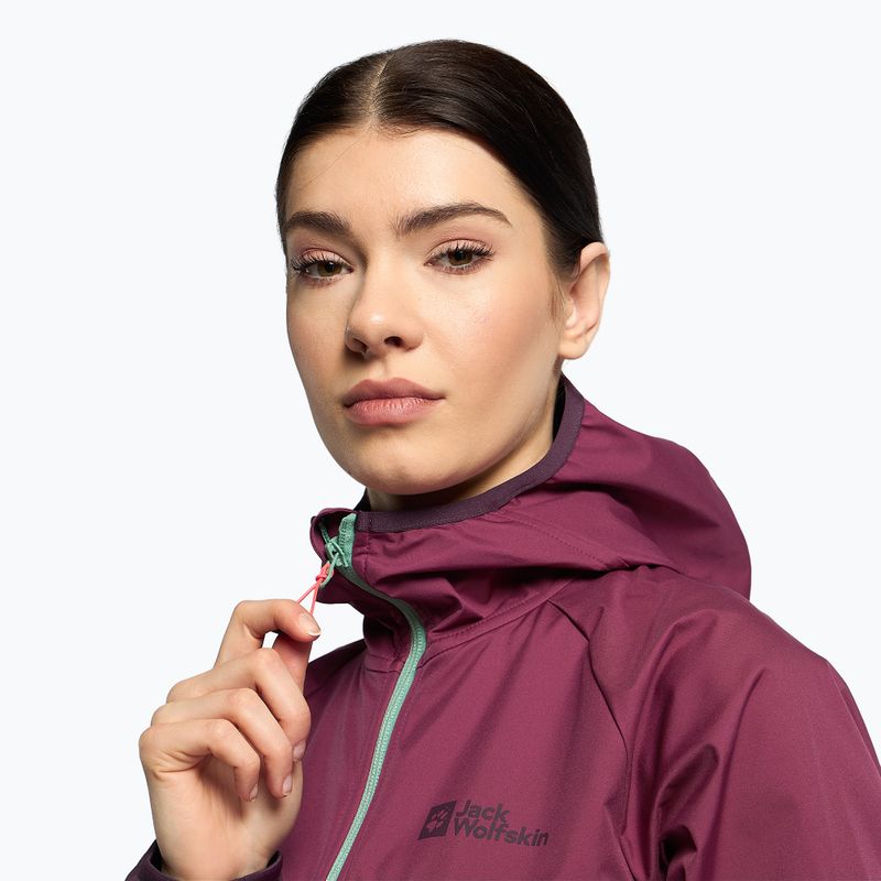 Jack Wolfskin Alpspitze Hoody moteriška slidinėjimo striukė violetinė 1307391_1014 6